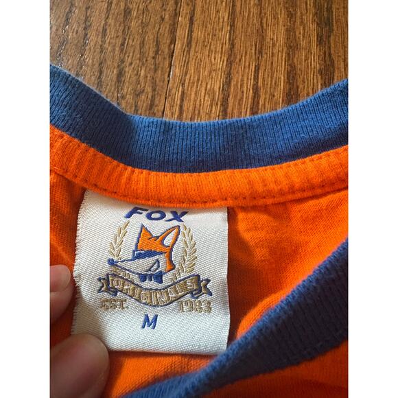 HOLLAND Fox Origials Vintage T Shirt Blue Orange Size Medium - Picture 4 of 5